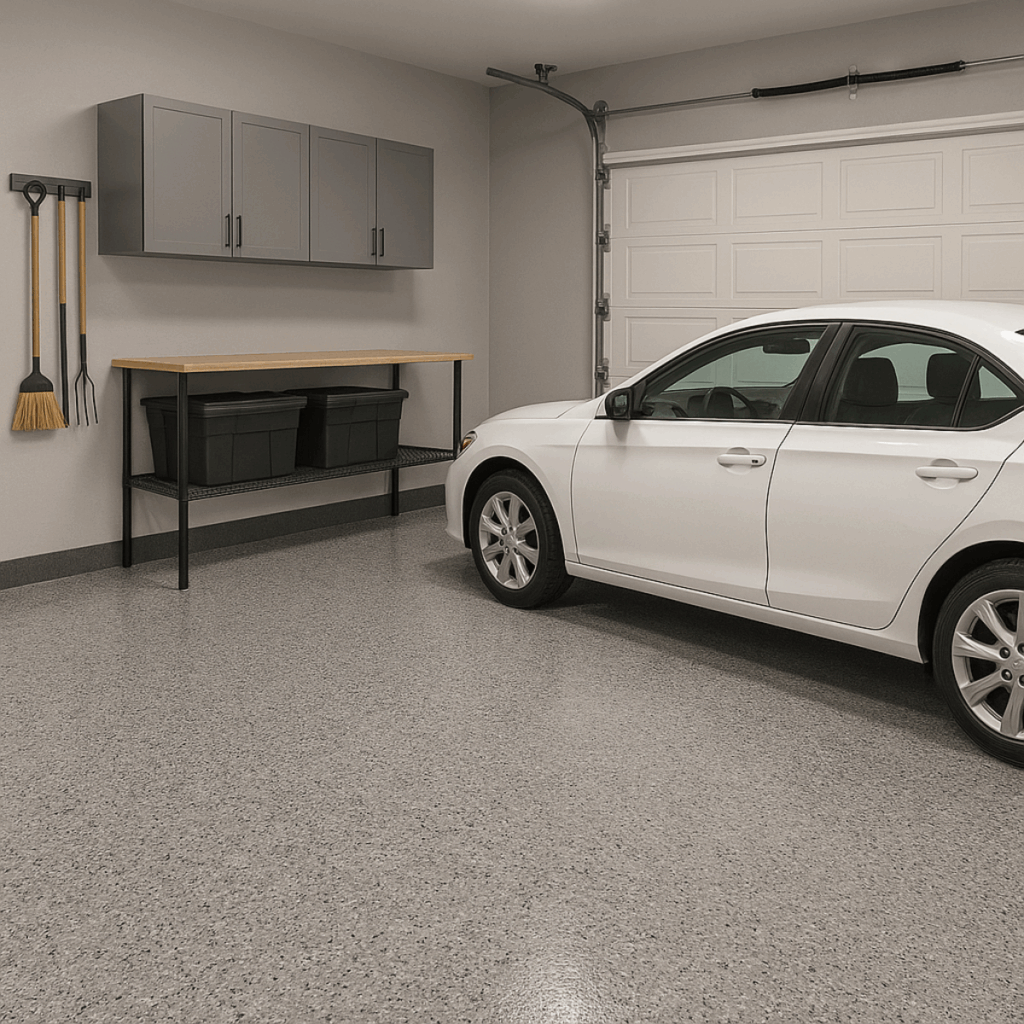 Classic Grey Flake Floor Garage