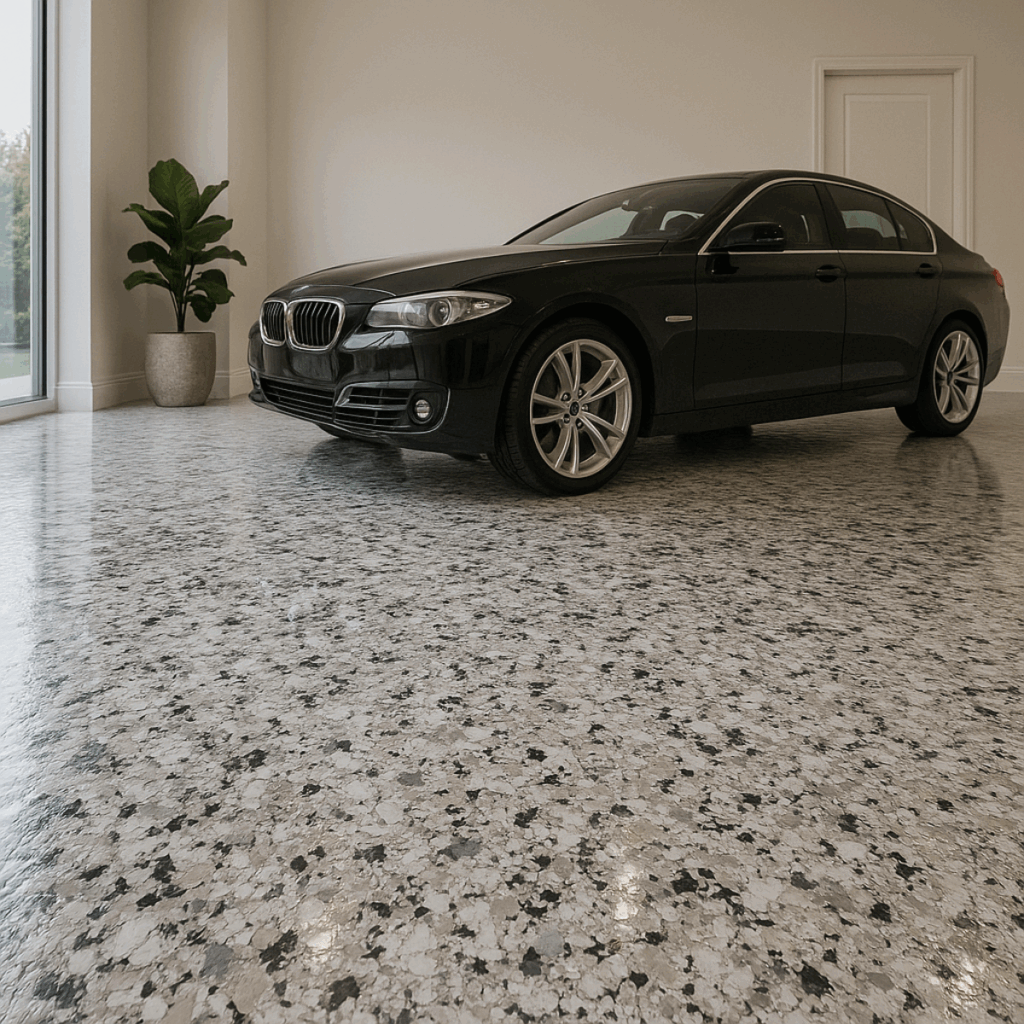 Designer-Marble-Flake-Blend-Floor-Showroom-Luxury-Interiors